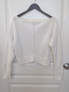 Abercrombie & Fitch Off‑Shoulder/Boat neck 100% Cotton Sweater